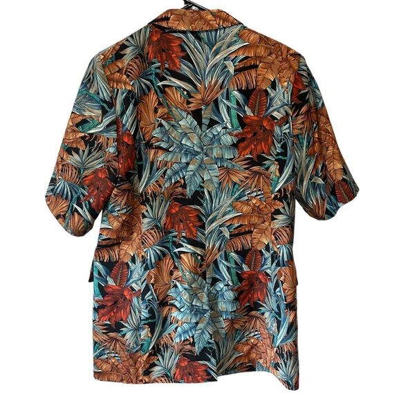 Salvatore Ferragamo Azure Floral Short Sleeve Mohair Blend Blazer Jacket Shirt - Picture 12 of 14